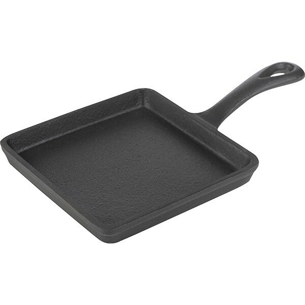 Сковорода «Эмбер Каст Мэтт», чугун, 14✕14 см, черный (Prohotel)