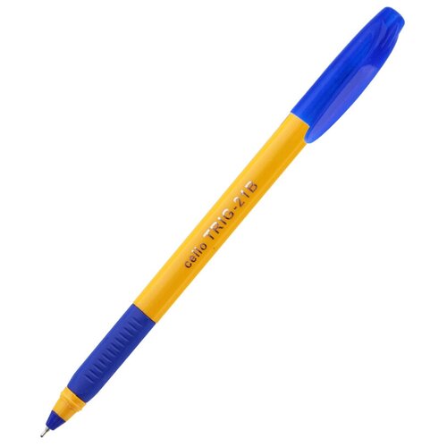 Ручка шариковая Cello Tri-Grip yellow barrel (0.5мм, синий цвет чернил) (748)