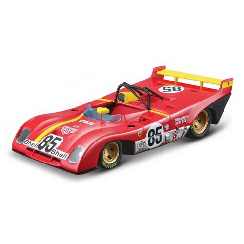 Машинка металлическая коллекционная 1:43 Ferrari Racing - 312 P 1972 18-36302 bburago 1 43 sf71 no 5 f1 rb15 w10 sf90 2019 racing formula racing static simulation alloy alloy car model ferrari