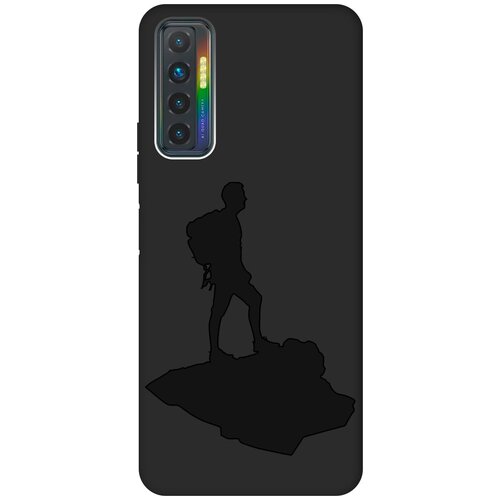 Матовый чехол Trekking для Tecno Camon 17P / Техно Камон 17Р с 3D эффектом черный матовый чехол camomiles для tecno camon 17p техно камон 17р с 3d эффектом черный