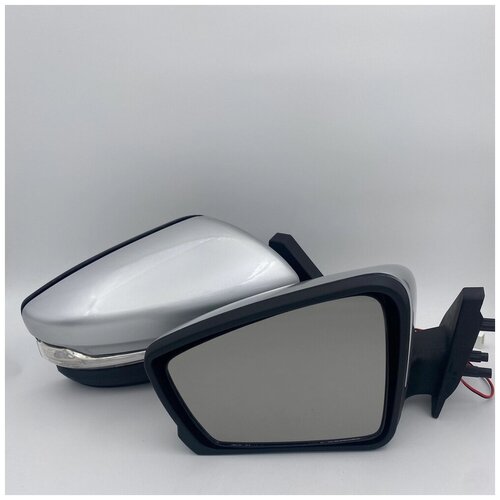 Зеркала адаптированные на ВАЗ 2108-14 в стиле Гранта с ручным приводом и повторителем поворота. Cнежная королева.