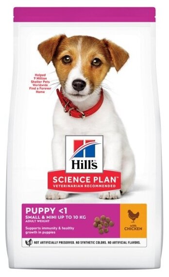 Корм сухой для щенков мелких пород Hills Hill's Science Plan Puppy Small & Mini с курицей 3 кг