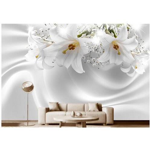 Фотообои на стену Модный Дом Сатиновые лилии 400x260 см (ШxВ)