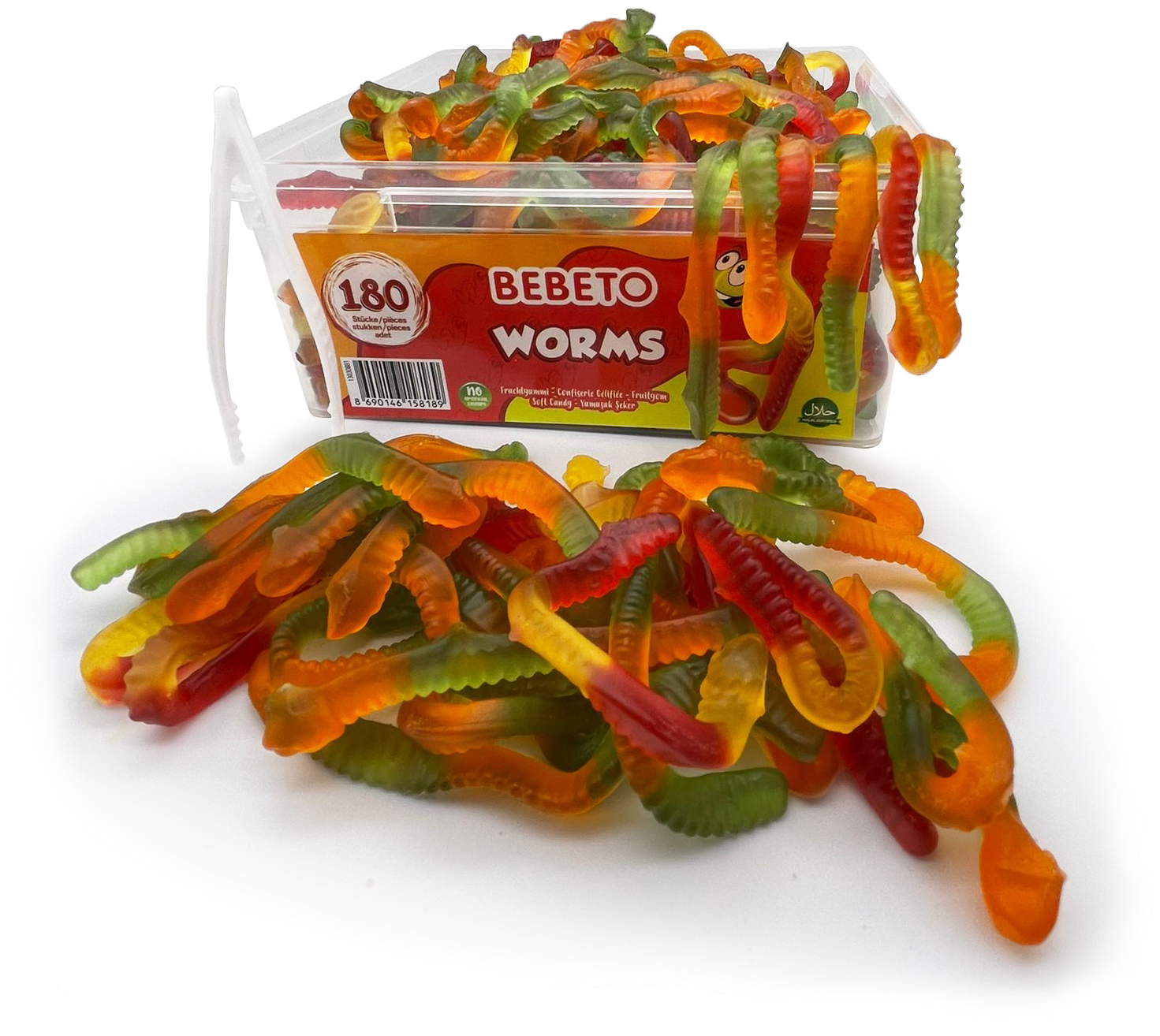 Жевательный мармелад BEBETO™ WORMS RS (Червячки) 1080 г. - фотография № 1