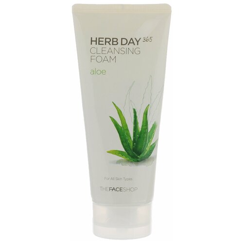 The Face Shop Пенка для умывания с экстрактом алоэ Herb Day 365 Cleansing Foam Aloe