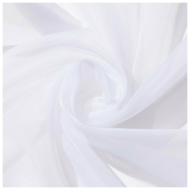 Этель Тюль «Этель» 140x250 см, цвет белый, вуаль, 100% п/э - фотография № 2