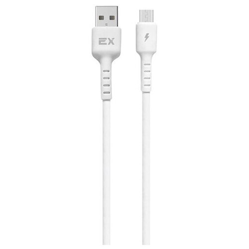 Аксессуар Exployd USB - micro USB 1m 3A Flow White EX-K-1260 кабель exployd ex k 998 microusb usb 2 1 а 1 м силиконовая оплетка белый 2 штуки