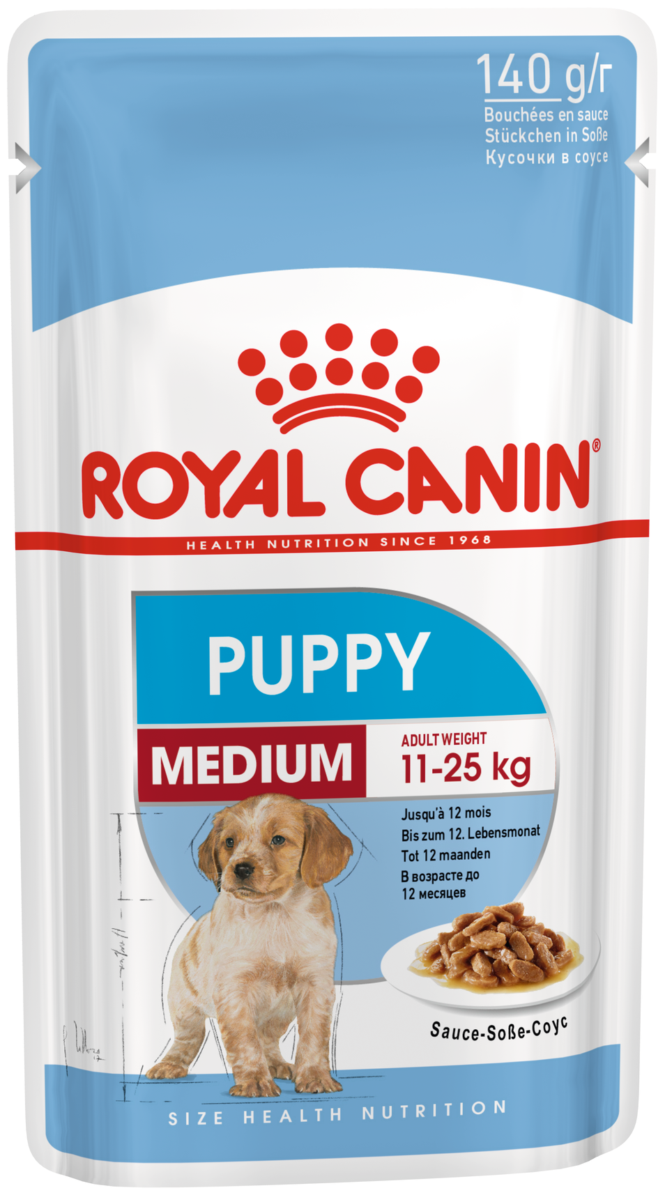 Royal Canin влажный корм для щенков 1 шт. х 140 г (для средних пород)