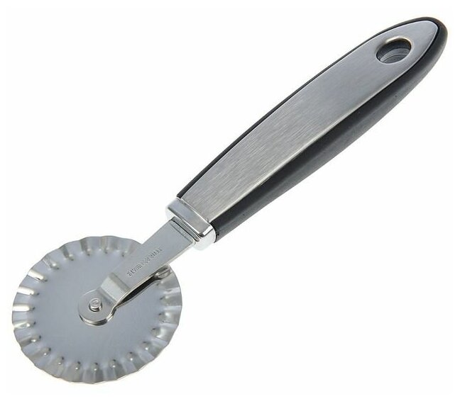 Нож для пиццы и теста Доляна Blade, 20 см, ручка soft touch, цвет чёрный