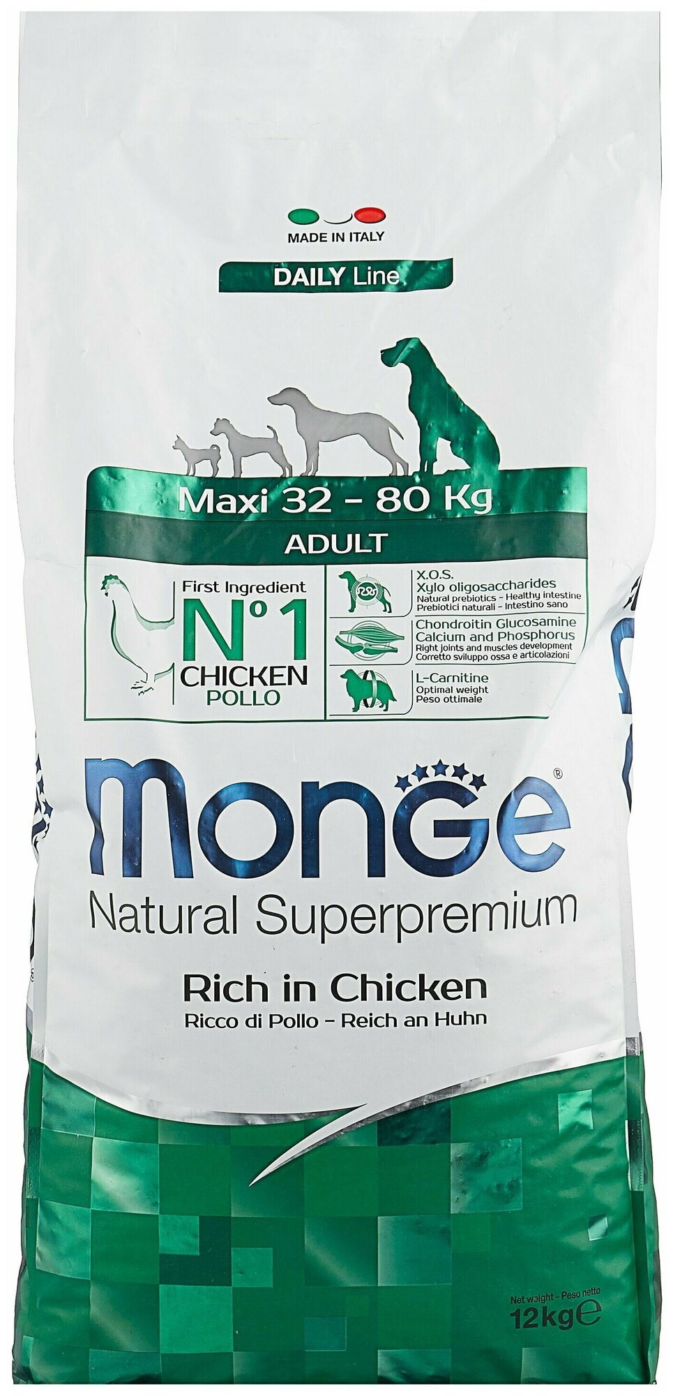 Сухой корм Monge Maxi для взрослых собак крупных пород, курица, 12кг - фото №17
