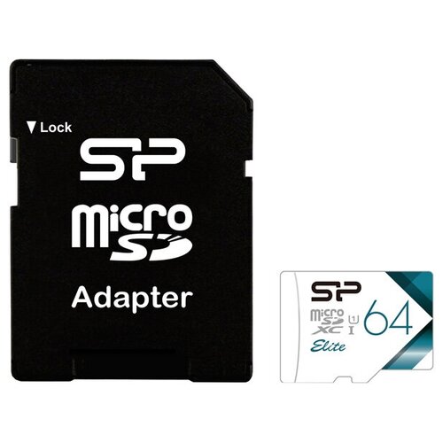 Флеш карта microSD 64GB Silicon Power Elite microSDHC Class 10 UHS-I (SD адаптер) Colorful