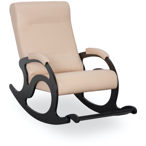 Кресло-качалка с подножкой кресло качалка ткань экокожа Тироль цвет Крем-брюле