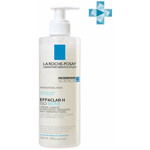 La Roche-Posay Effaclar H Iso-Biome Cream Очищающий крем-гель против несовершенств, 390 мл