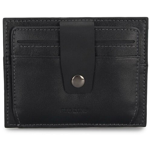 Кредитница LeKiKO, натуральная кожа, черный