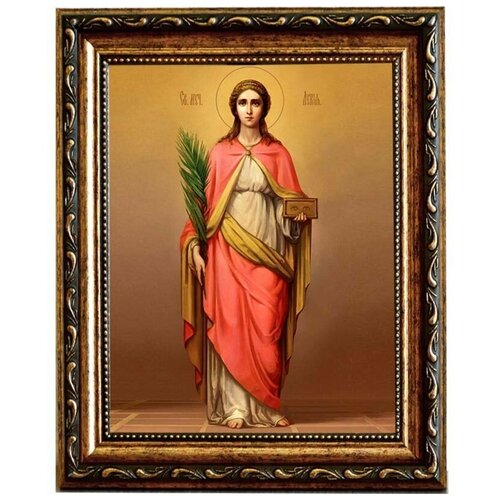 евлалия барселонская мученица дева икона на холсте Лукия Сиракузская дева мученица. Икона на холсте.