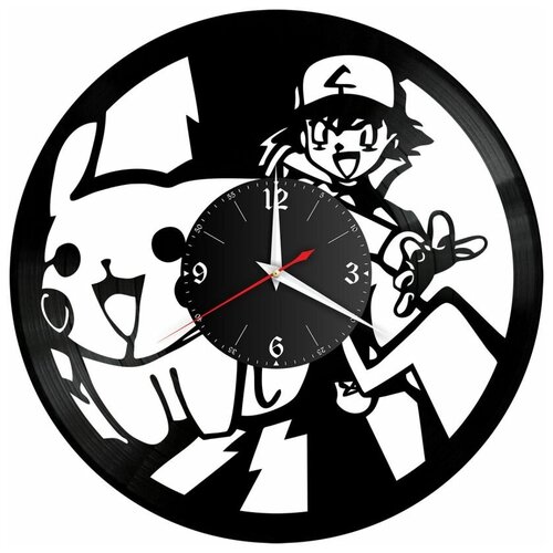 Часы из винила Redlaser "Покемон, пикачу, Pokémon" VW-10341