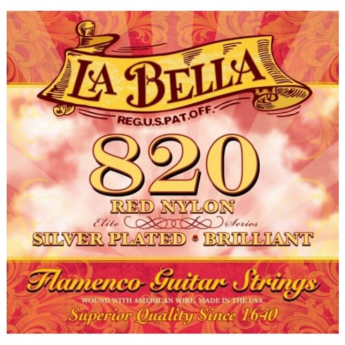 LA BELLA 820 Flamenco красный нейлон, обм. серебро