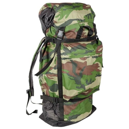 фото Рюкзак туристический, 40 л, отдел на шнурке, 3 наружных кармана, цвет зелёный huntsman