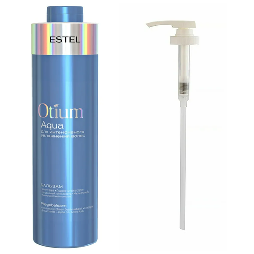ESTEL Бальзам для интенсивного увлажнения волос OTIUM AQUA, 1000 мл + дозатор estel бальзам для интенсивного увлажнения волос otium aqua 1000 мл
