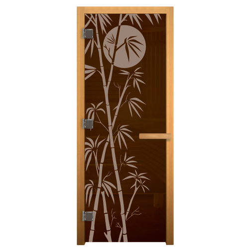 Стеклянная дверь Везувий Бамбук 00000017534, левая, 1830х620 мм, 1900х700 мм, коробка в комплекте, цвет: бронзовый стеклянная дверь везувий 00000008691 левая 1830х620 мм 1900х700 мм коробка в комплекте цвет бронза