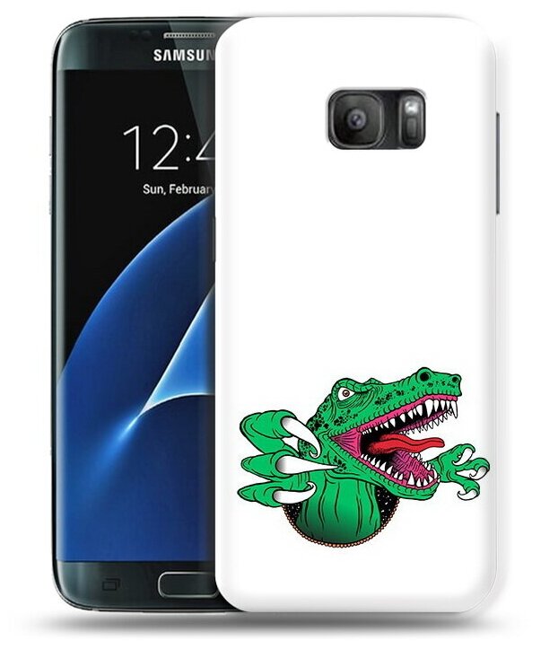 Чехол задняя-панель-накладка-бампер MyPads крокодил для Samsung Galaxy S7 G930 G9300 5.1 противоударный