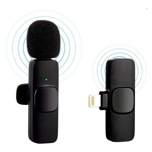 Беспроводной петличный микрофон LAVALIER WIRELESS MICROPHONE К9 / Микрофон для прямой трансляции / Для интервью