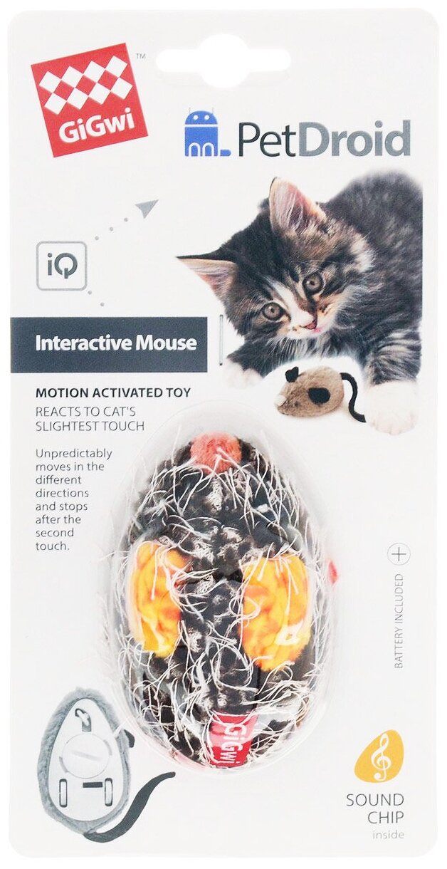 GiGwi Игрушка для кошек Мышка интерактивная - фотография № 5