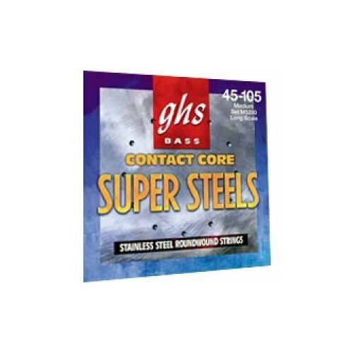 GHS STRINGS M5200 SUPERSTEEL набор струн для бас-гитары, 045-105 струны для бас гитары ghs l6000