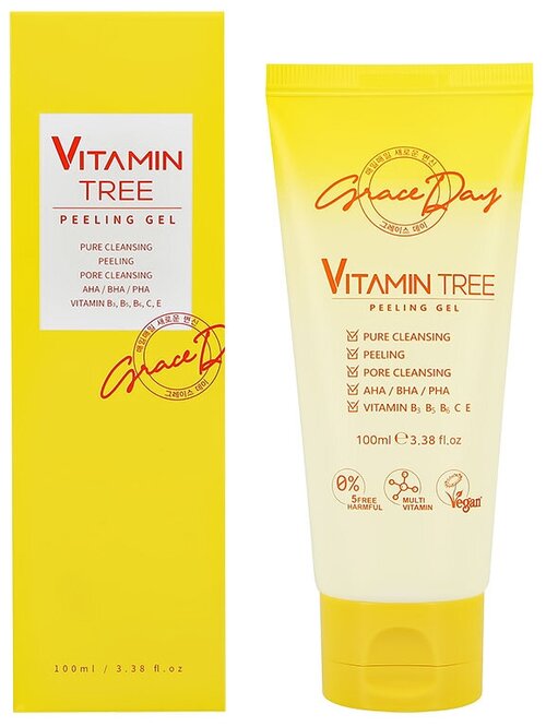 Гель-скатка для лица GRACE DAY VITAMIN TREE выравнивающий тон кожи, 100 мл