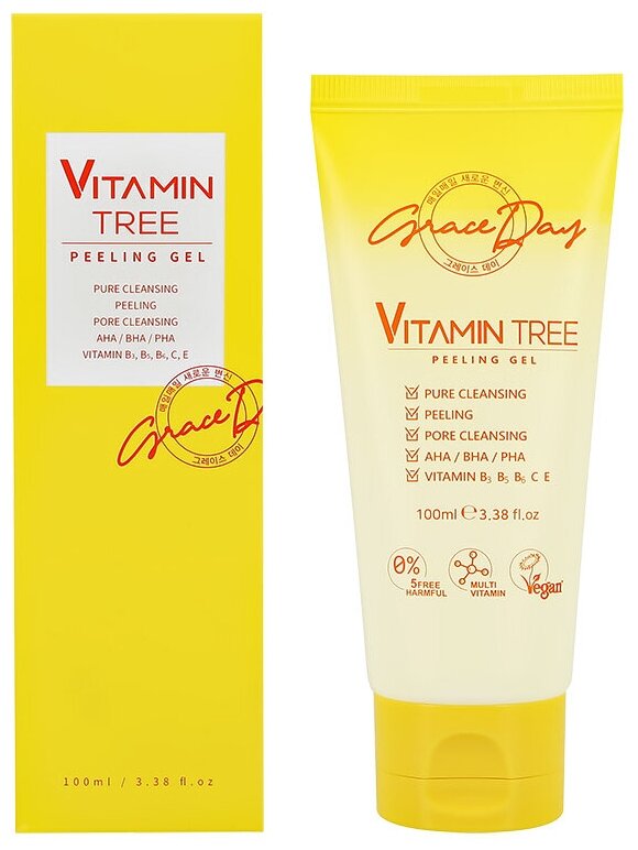 Гель-скатка для лица GRACE DAY VITAMIN TREE выравнивающий тон кожи 100 мл