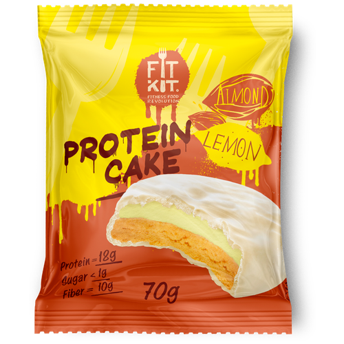 Fit Kit Protein White Cake 70 г (Миндаль-лимон)