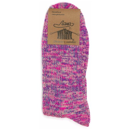 фото Женские носки oh_lana средние, вязаные, размер 45-46, розовый
