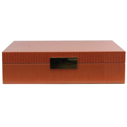 Шкатулка Addison Ross Croc Orange 20x28 см