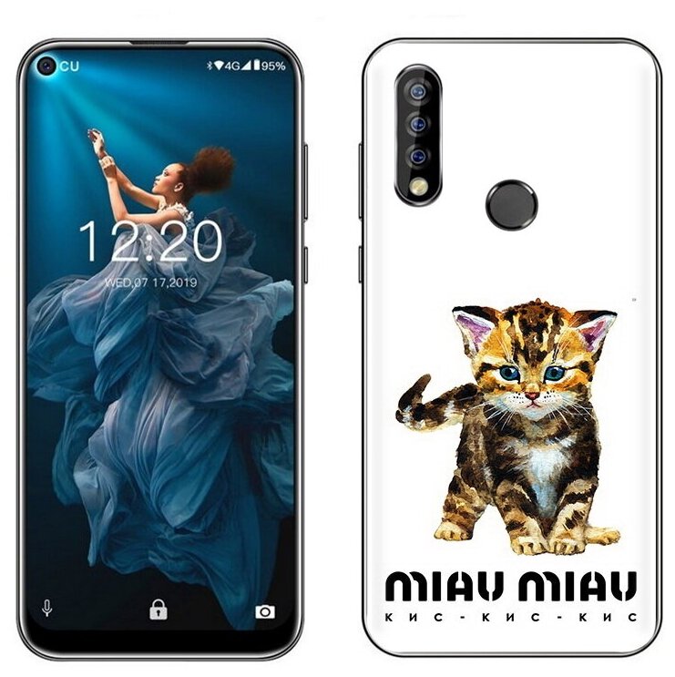 Чехол задняя-панель-накладка-бампер MyPads Бренд miau miau для OUKITEL C17 Pro/OUKITEL C17 противоударный