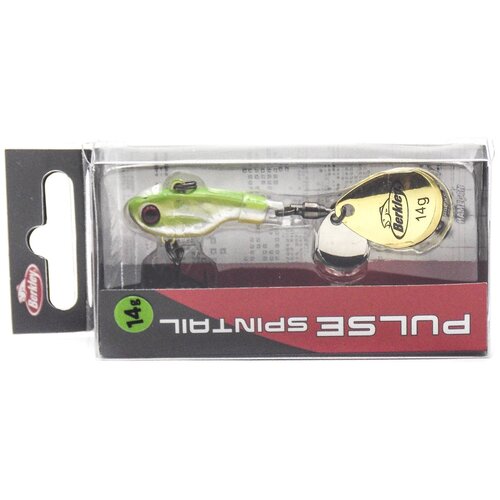 Тейл-спиннер Berkley Pulse Spintail 7 см. 14 г. Candy Lime (1519673) тейл спиннер columbia fishing tackle 15гр блесна для рыбалки блесна вращающаяся приманка на голавль язь окунь щука сом жерех судак