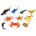 Набор фигурок животных для детей 10 шт / Морские обитатели подводный мир / Большой набор фигурок