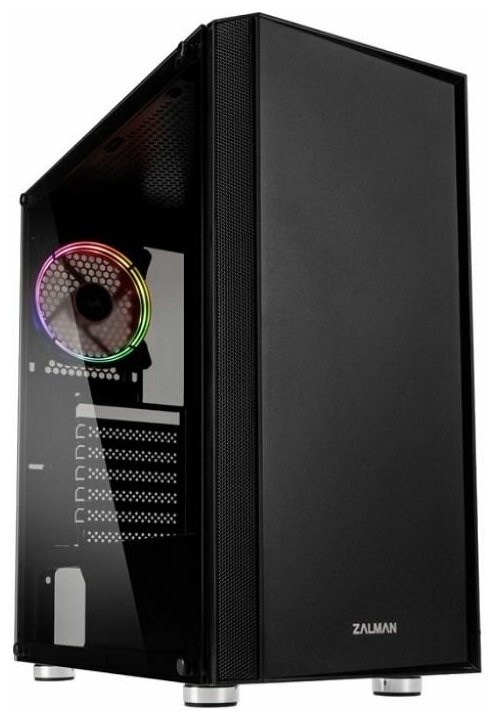 Корпус ZALMAN R2 (3xUSB, 2xAudio, 20мм FAN, прозрачная стенка-закаленное стекло, ATX, без БП)