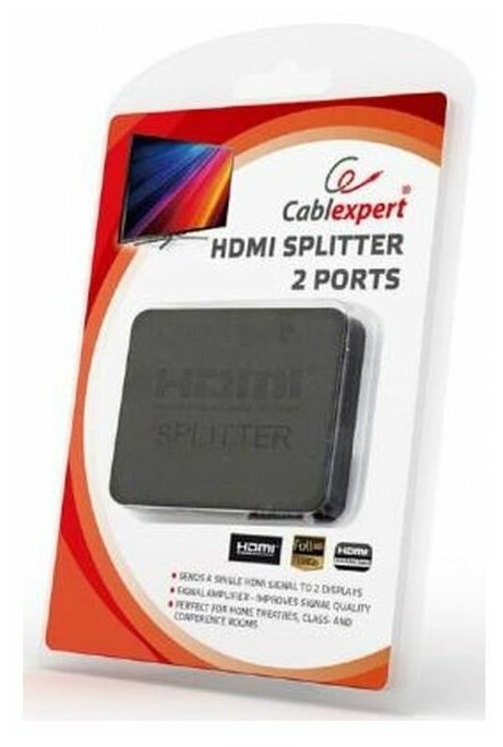 Cablexpert DSP-2PH4-03 Разветвитель HDMI Cablexpert DSP-2PH4-03, HD19F/2x19F, 1 компьютер => 2 монитора, Full-HD, 3D, 1.4v - фото №4