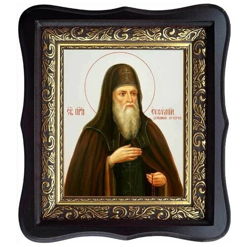 евфимий новгородский преподобный архиепископ икона на холсте Евфимий Печерский преподобный. Икона на холсте.