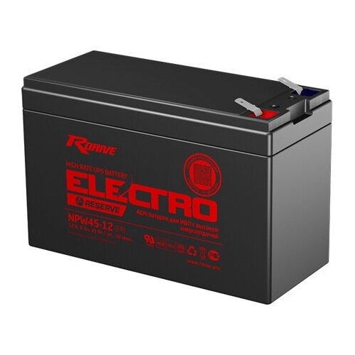 Аккумулятор RDrive ELECTRO RESERVE NPW45-12 мото аккумулятор rdrive junior ev12 8 5