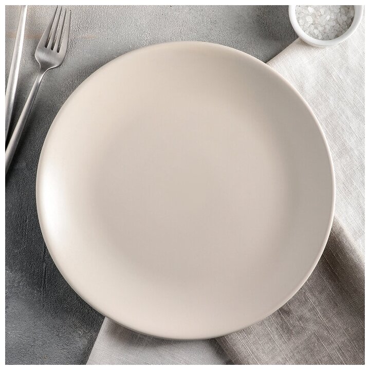 Тарелка обеденная 27 см "Пастель" цвет крем-брюле 103302