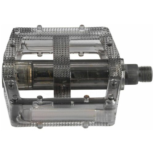 фото Педали 5-311380 поликарбонат. bmx широкие ось cr-mo черные полупрозрачные m-wave