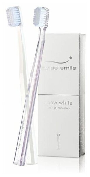 Набор Зубные щетки супер-мягкие цвет прозрачный+белый Swiss Smile/Свисс Смайл 2шт