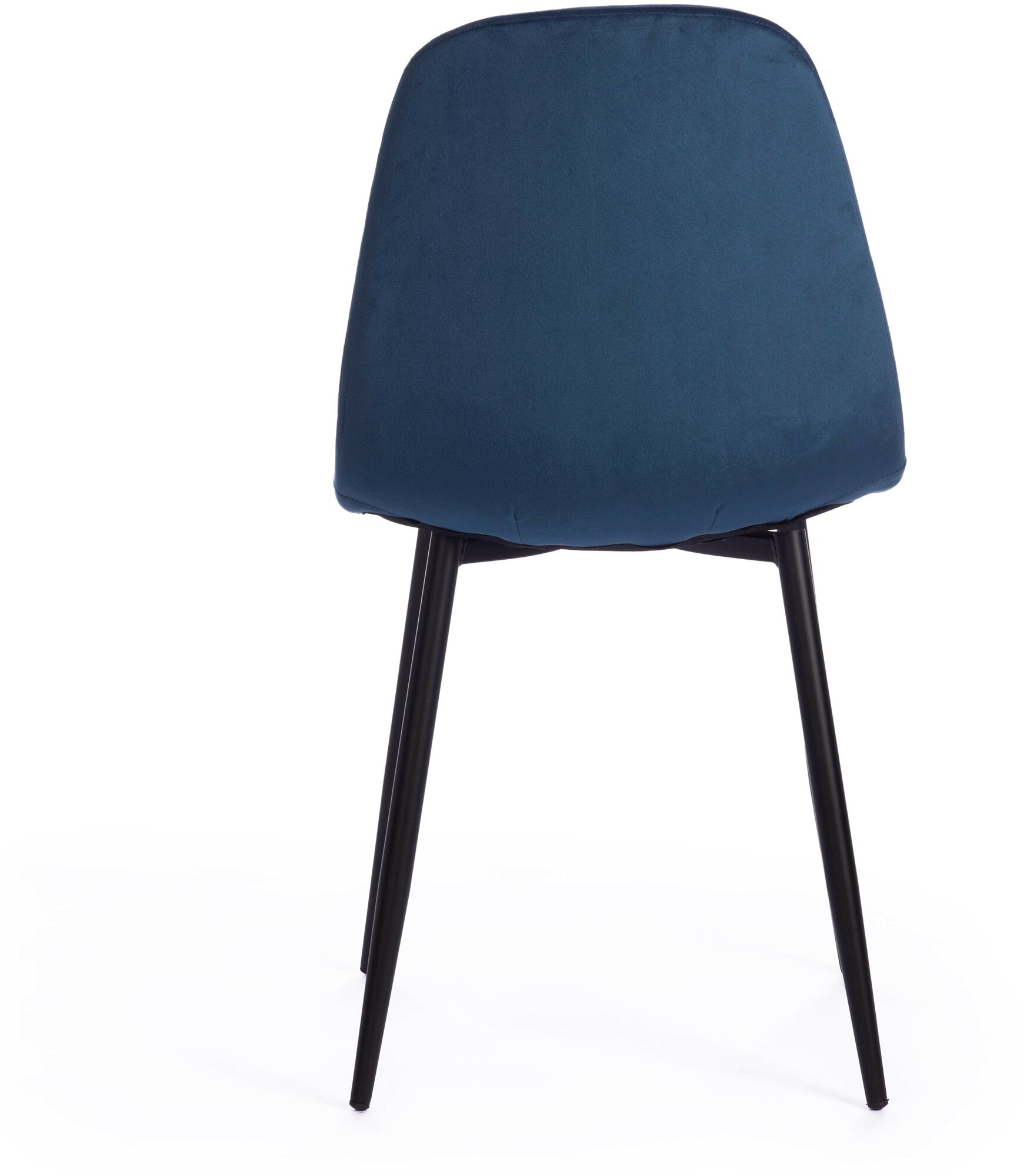 Комплект стульев для кухни TetChair BREEZE (mod. 4724), вельвет/металл, 45х64х82 см, Blue (синий)/черный (4 шт. в 1 упаковке) - фотография № 6