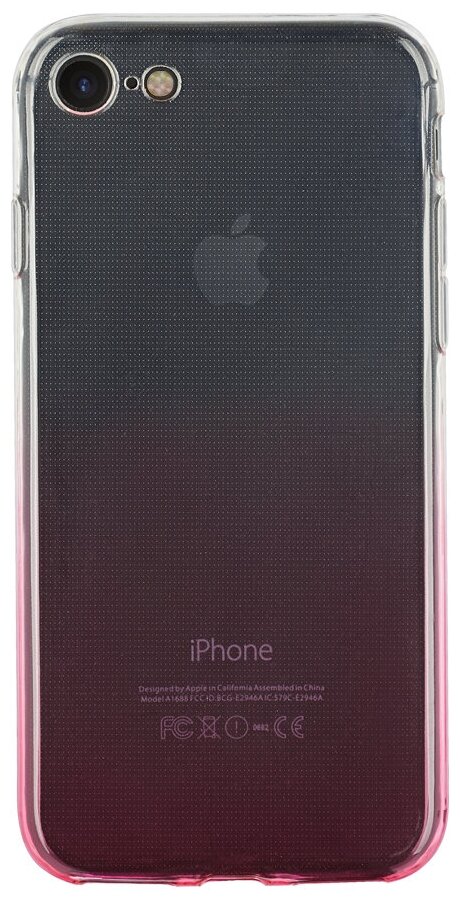 Чехол для Apple iPhone SE (2020)/7/8, розовый, Clear Gradient, Deppa 900189