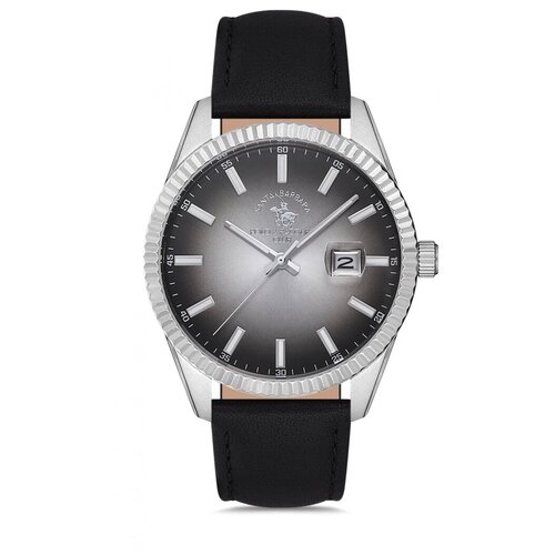 Наручные часы SANTA BARBARA POLO & RACQUET CLUB Noble, черный, серебряный брелок натуральная кожа нержавеющая сталь черный
