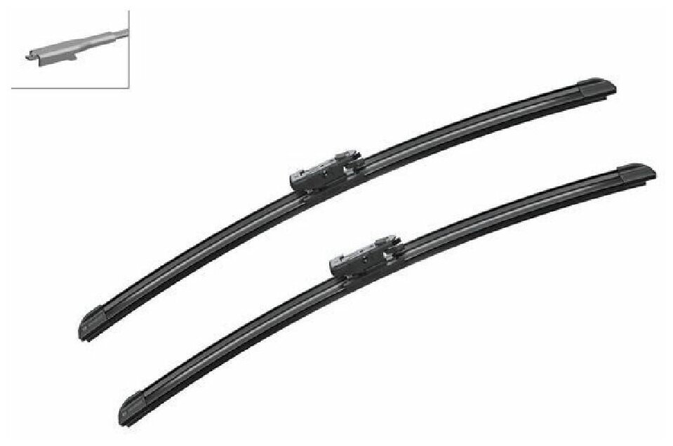 Щетка стеклоочистителя Bosch AeroTwin, 500мм+500мм, бескаркасная [3397118922] - фото №3