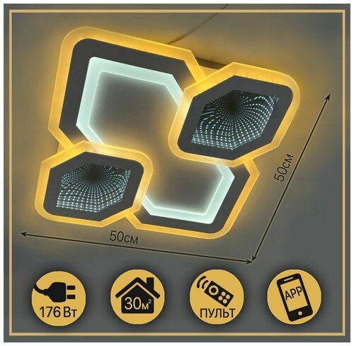Люстра потолочная, Потолочный светильник RGB Premium LED 176W — купить ...