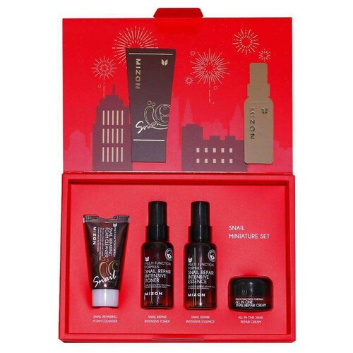 Набор Миниатюр MIZON SNAIL MINIATURE SPECIAL EDITION SET OF FOUR 143гр бб крем mizon snail repair intensive spf50 50 мл