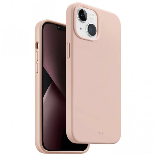 Чехол Uniq LINO для iPhone 14, цвет Розовый (Pink) (IP6.1(2022)-LINOPNK)